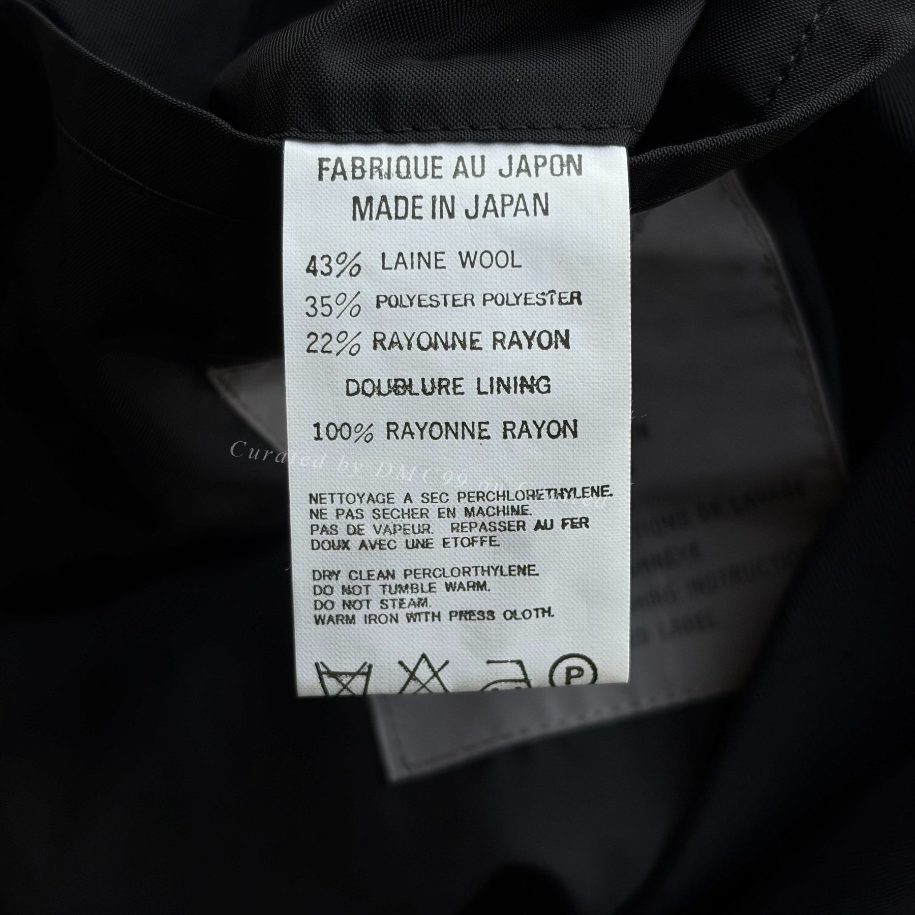 Yohji Yamamoto 99SS Curved Zipper Suit