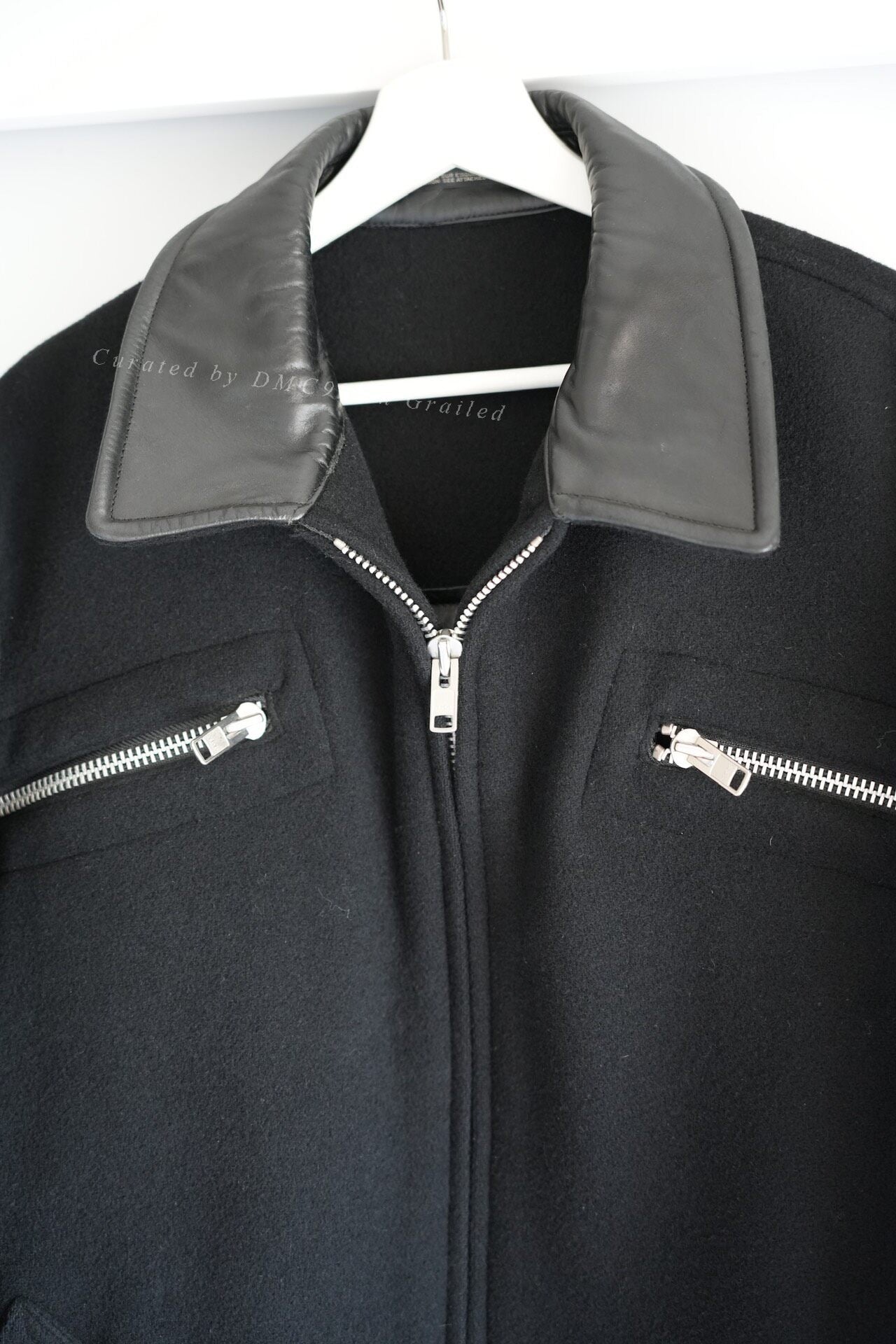Yohji Yamamoto 04AW Back Zip Leather Collar Jacket