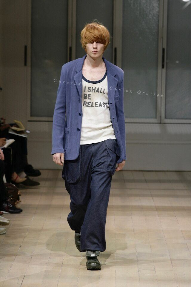 Yohji Yamamoto 08SS Distressed Stripe Blazer