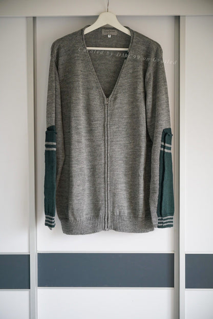 Yohji Yamamoto 06AW Green Zip Knit Sweater
