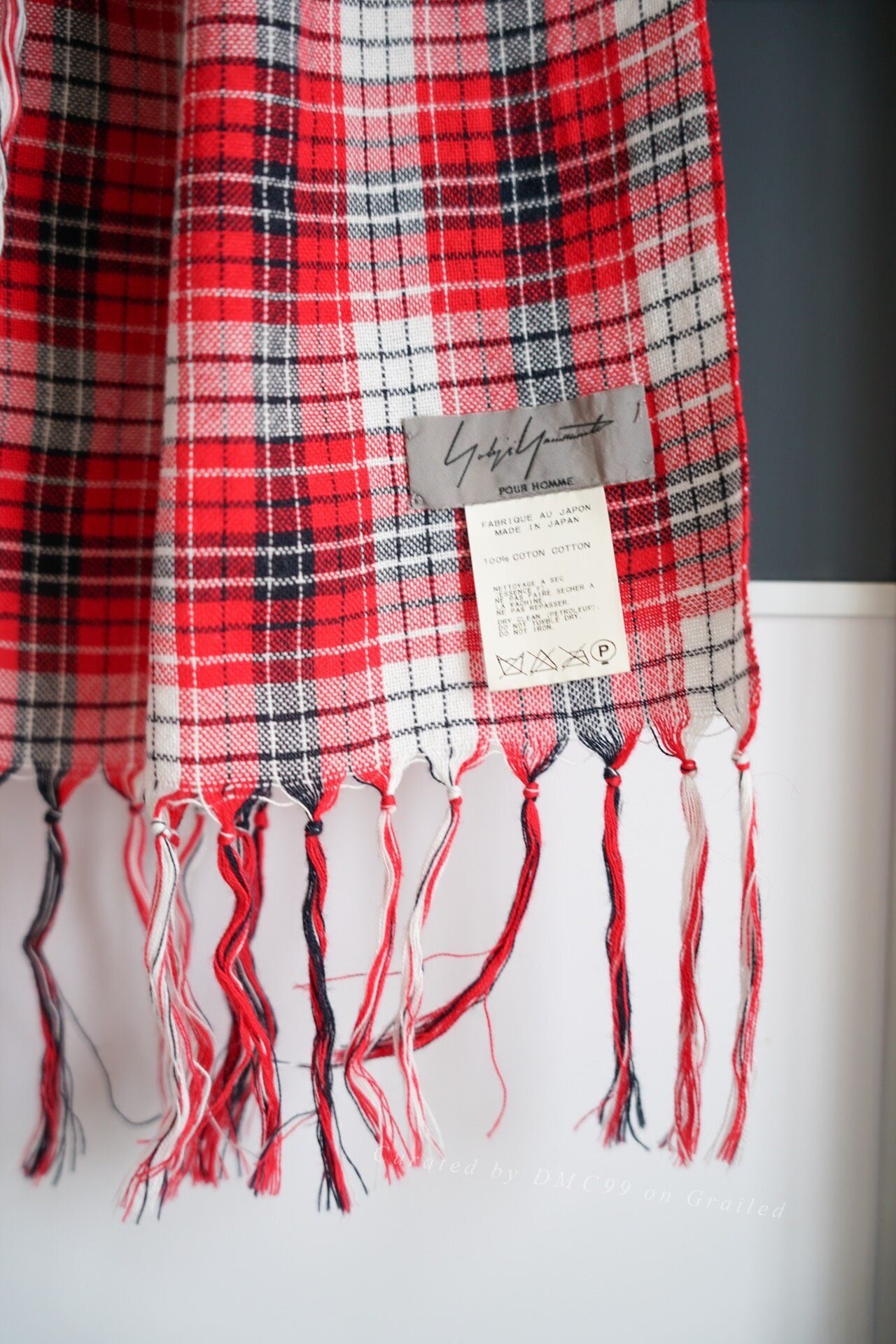 Yohji Yamamoto 13ss Red Plaid Scarf