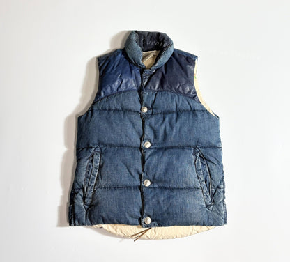 REMI RELIEF Indigo Sheepskin Down Vest