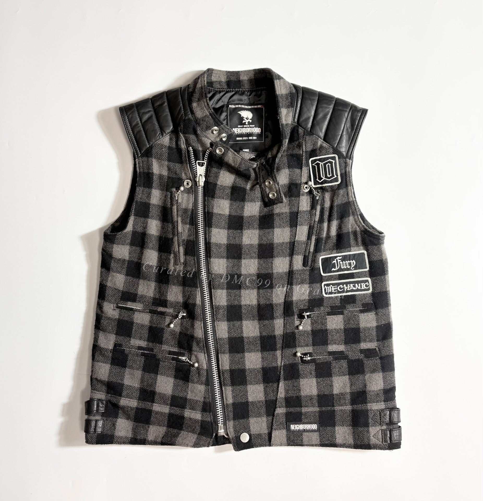 Neighborhood NBHD Patchwork Biker Vest