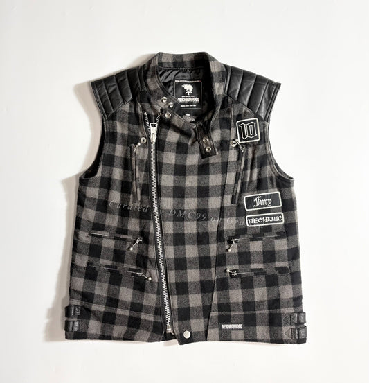 Neighborhood NBHD Patchwork Biker Vest