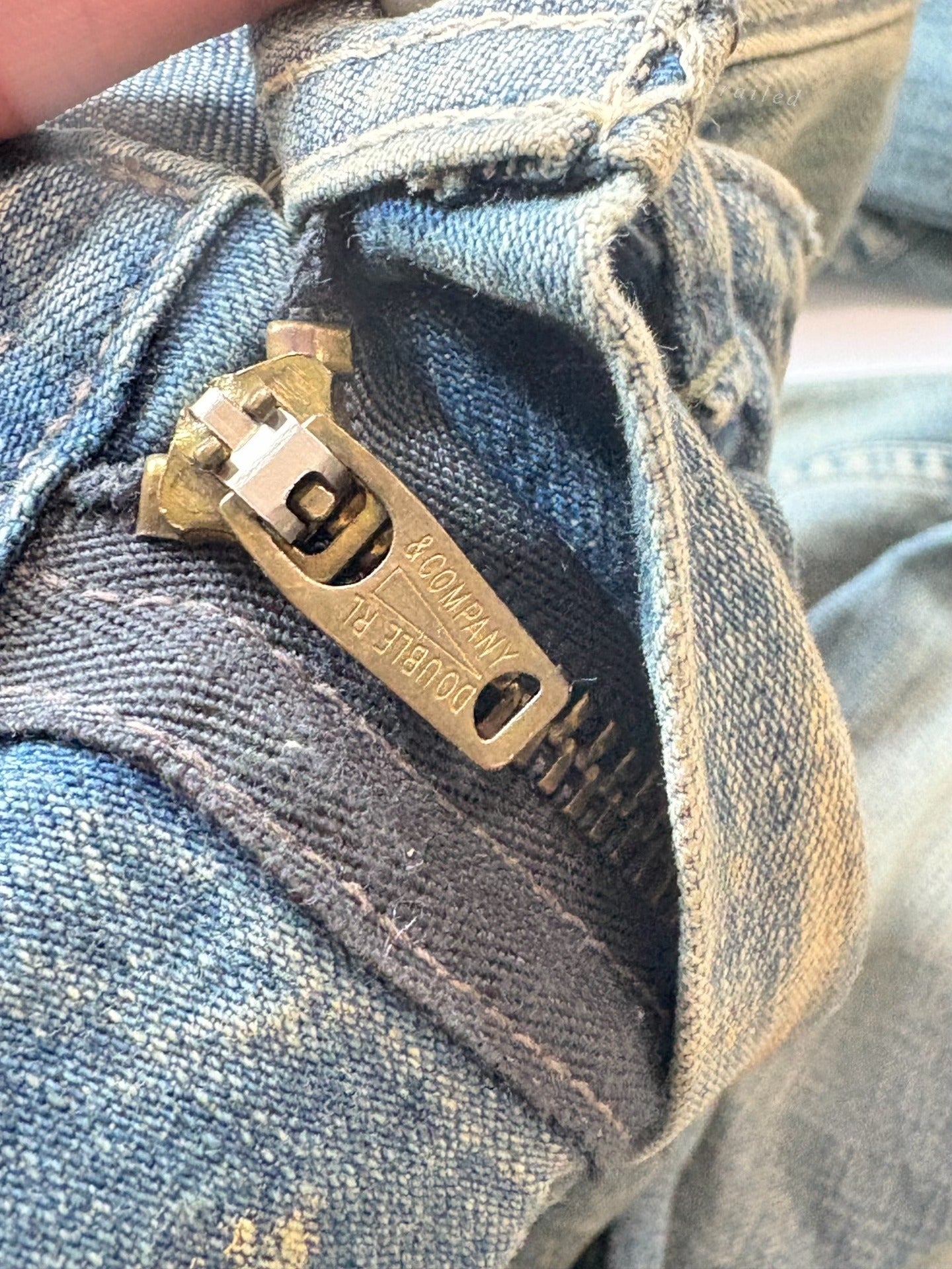 RRL Double RL Vintage Oiled Distressed Jeans