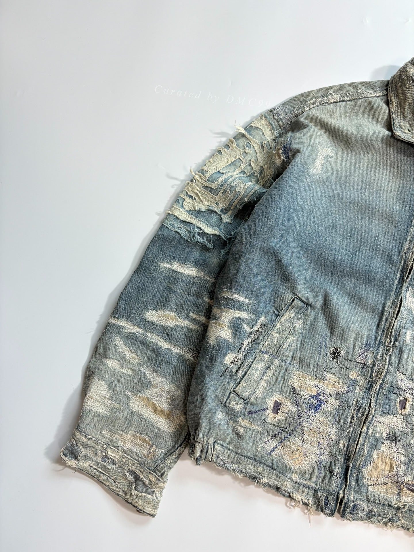 KAPITAL BORO Distressed Denim Jacket