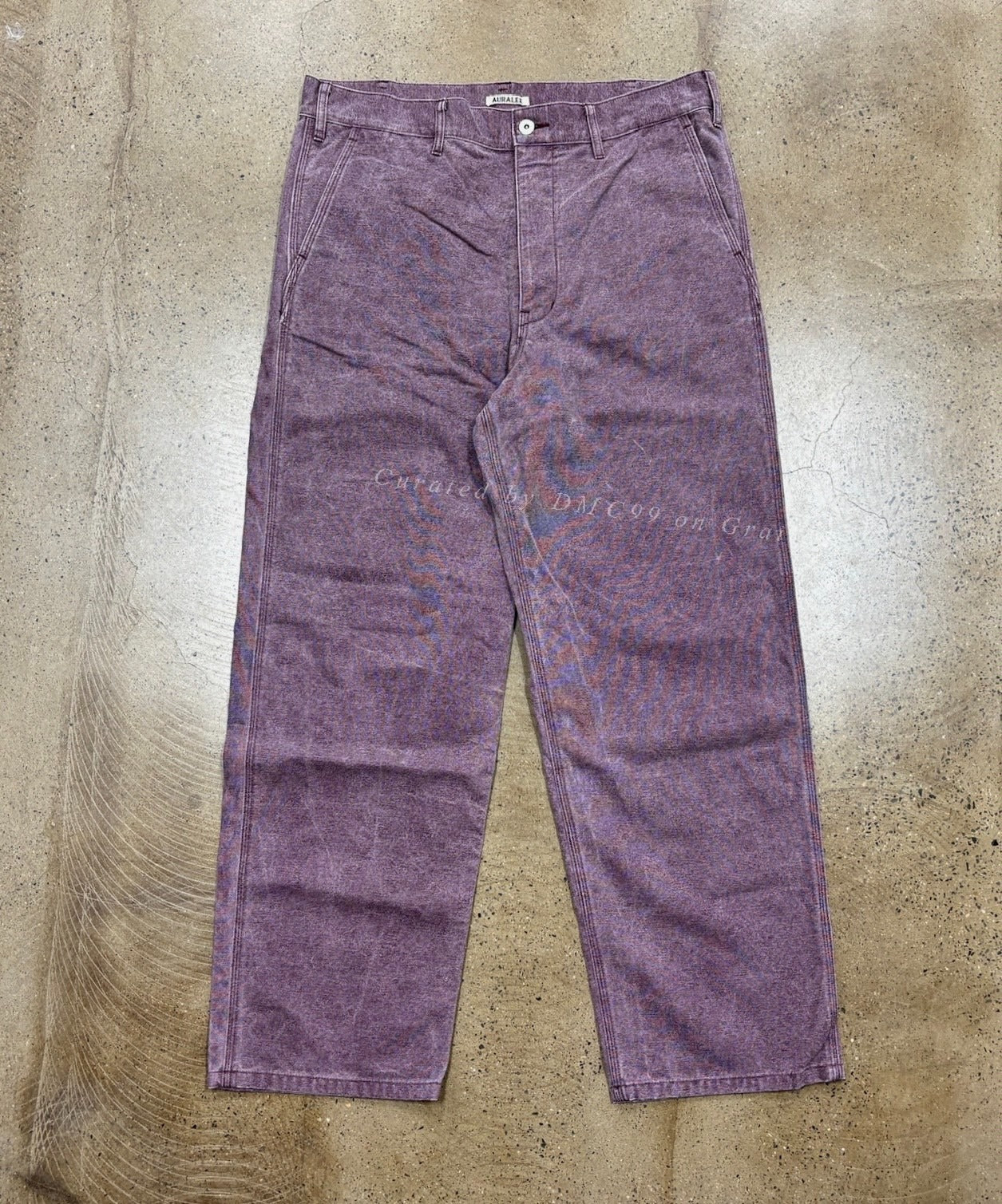 AURALEE Washed Organic Canvas Pants