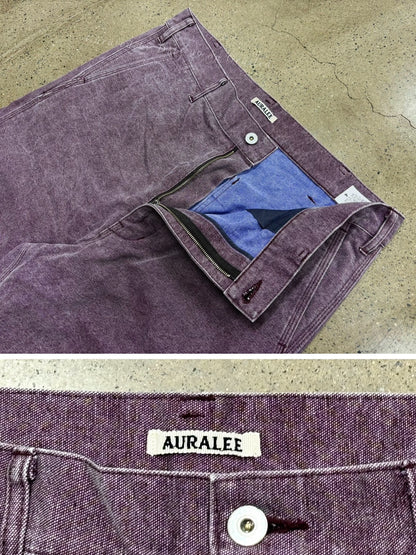 AURALEE Washed Organic Canvas Pants