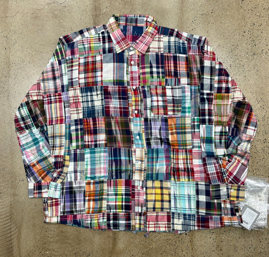 BROCHURE Madras Patchwork Shirt