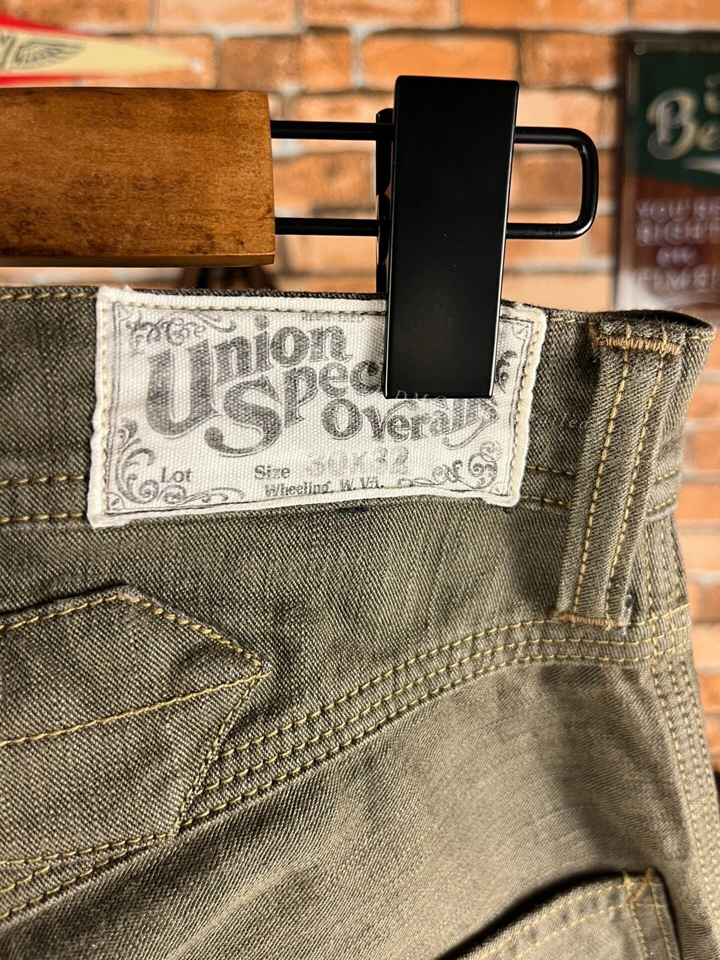 FREEWHEELERS Rare Gray-Green Jeans 30x32