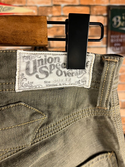 FREEWHEELERS Rare Gray-Green Jeans 30x32
