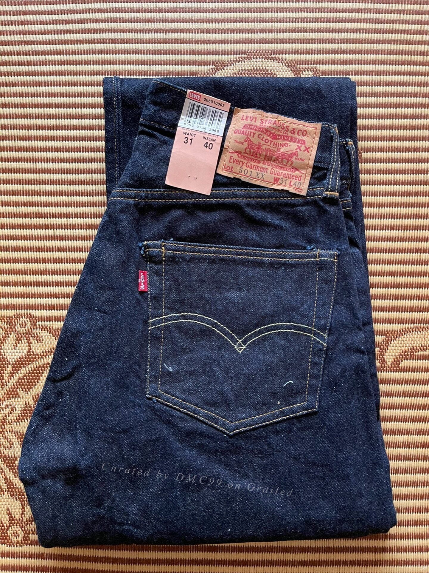 Levi's 501xx 1955 Raw Denim Jeans
