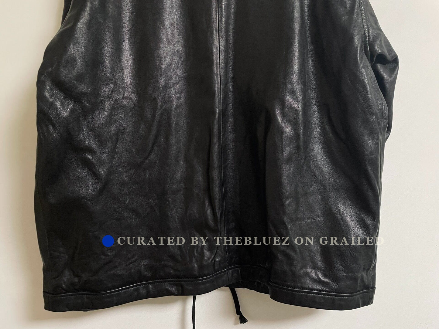 UNDERCOVER Eye Button Oversized Leather Jacket