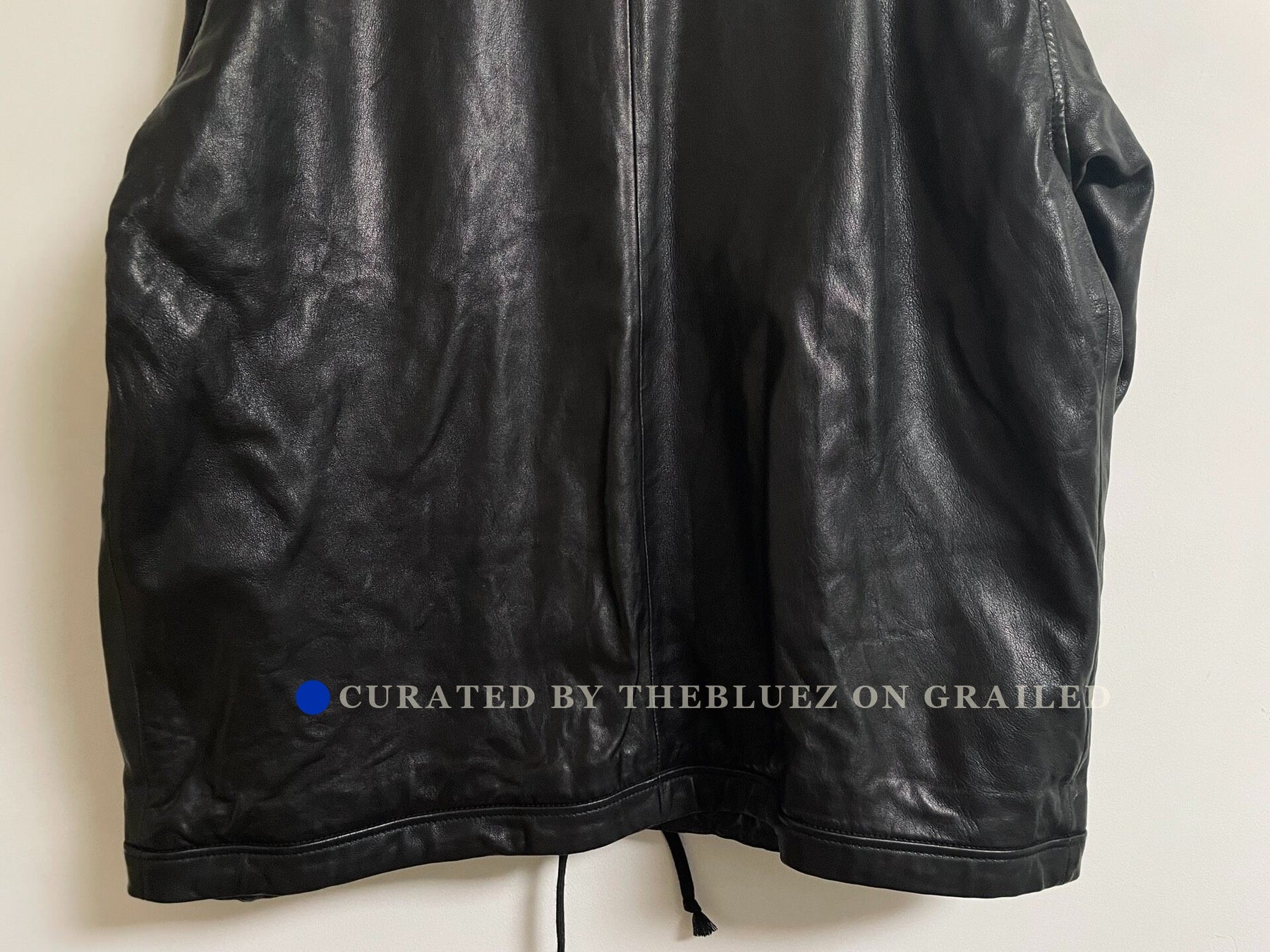 UNDERCOVER Eye Button Oversized Leather Jacket