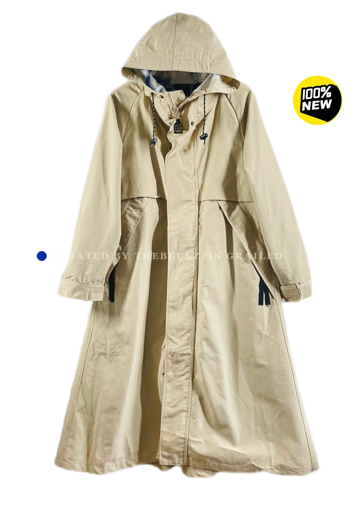 KAPITAL Hooded Trench Coat Tie-Dye Lining