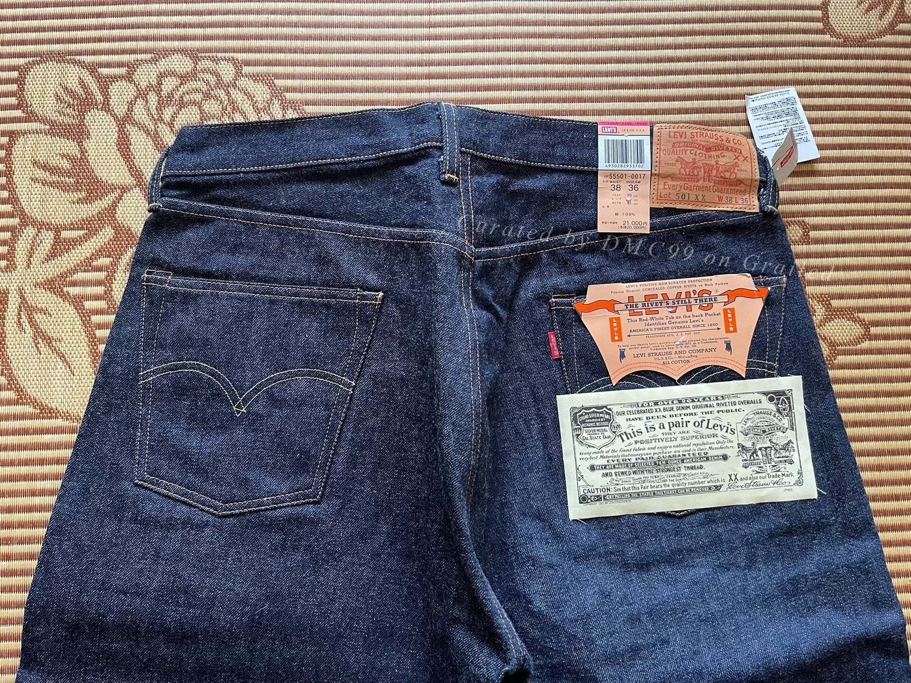 Levi's LVC 501xx 1955 W38 Jeans