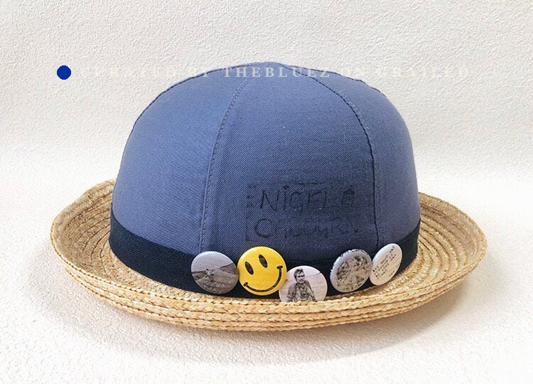 Nigel Cabourn Patchwork Badge Straw Hat