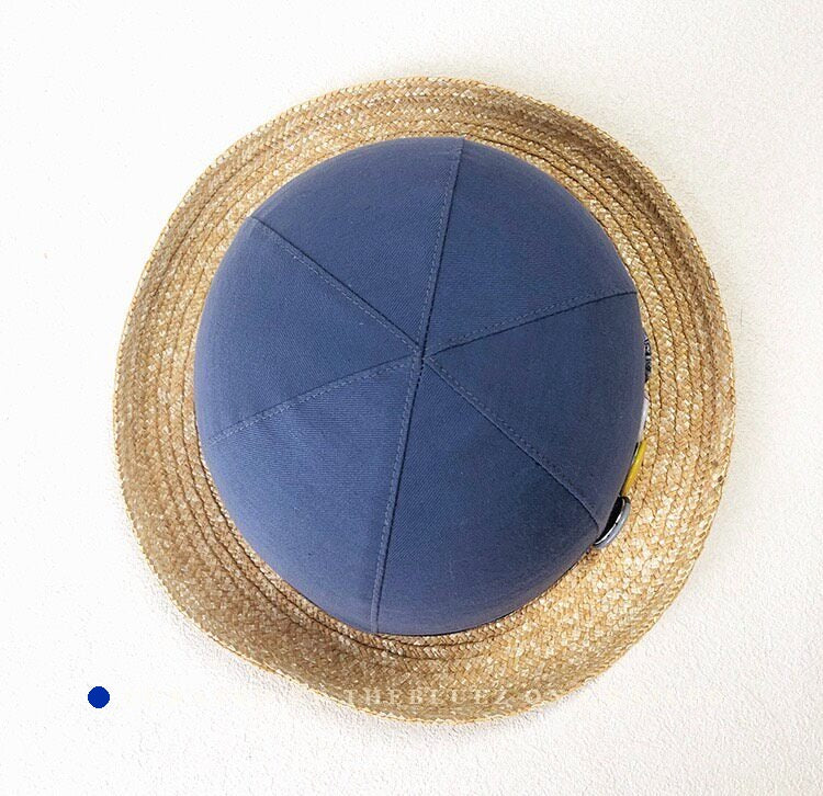 Nigel Cabourn Patchwork Badge Straw Hat