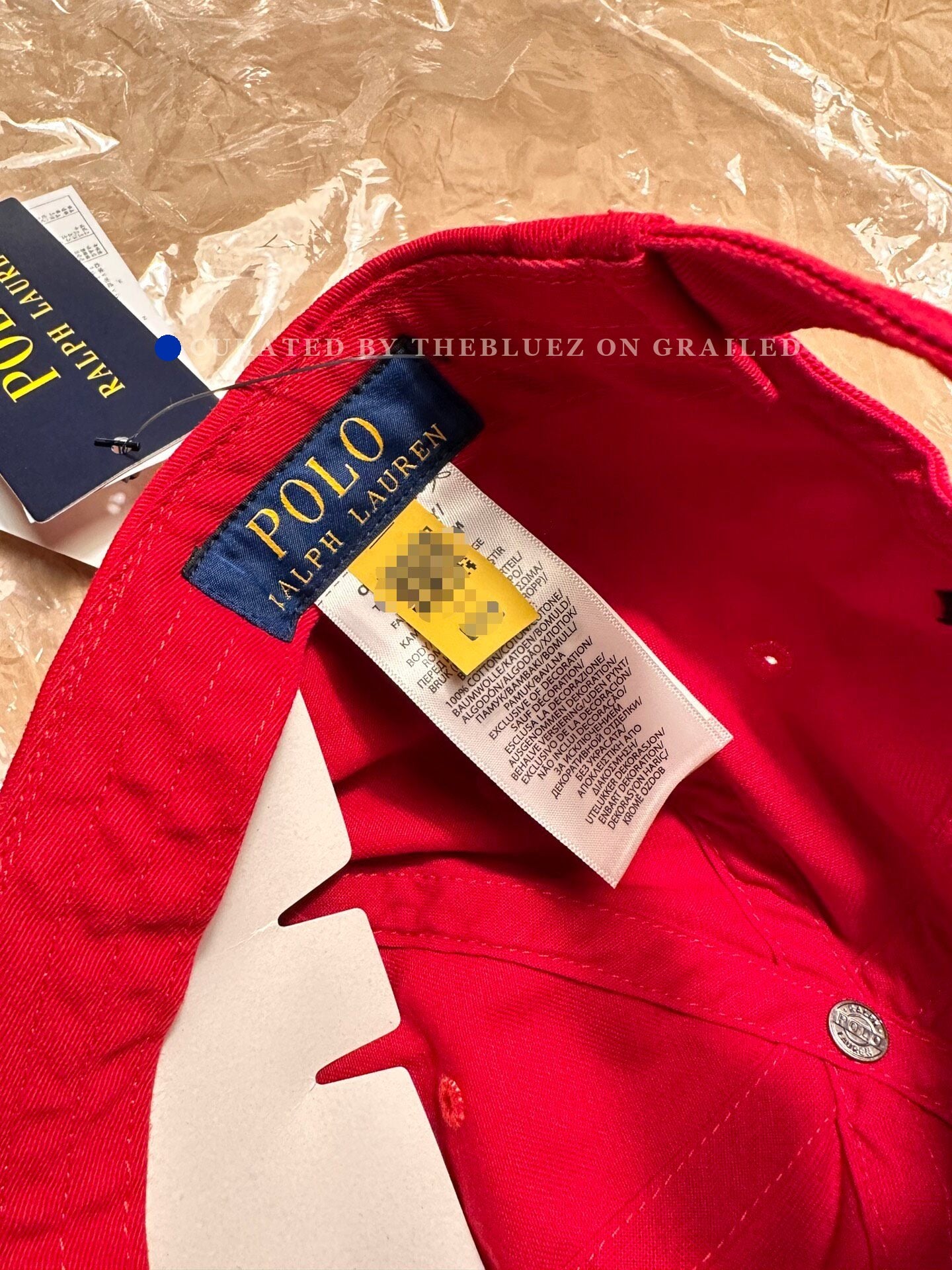 Ralph Lauren Unisex Classic Red Cotton Cap