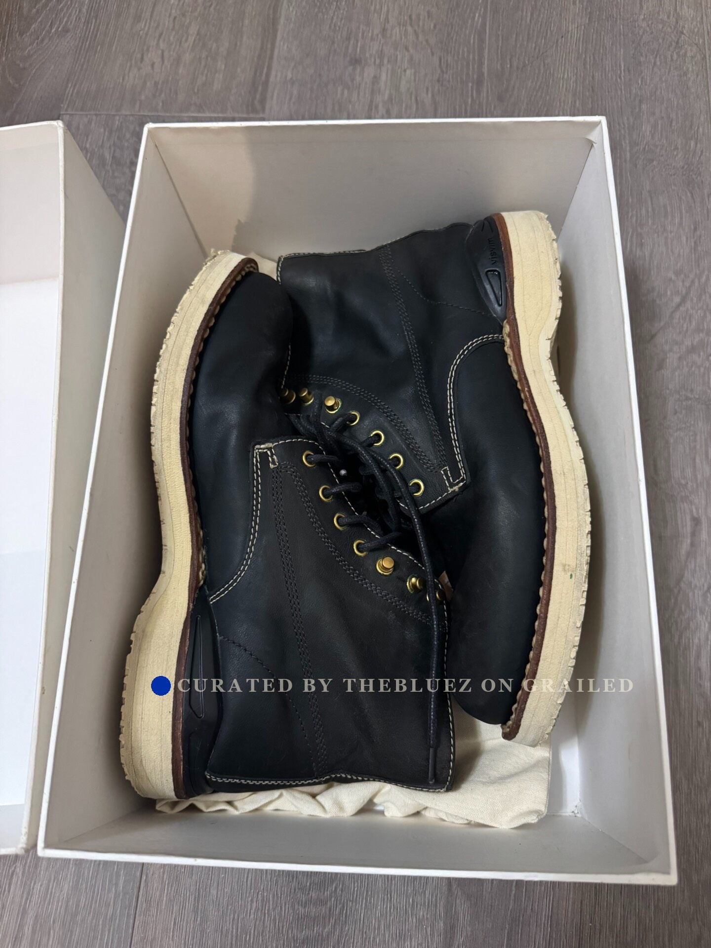 VISVIM VIRGIL BOOTS BLACK SIZE 9