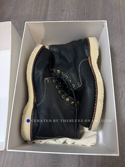 VISVIM VIRGIL BOOTS BLACK SIZE 9