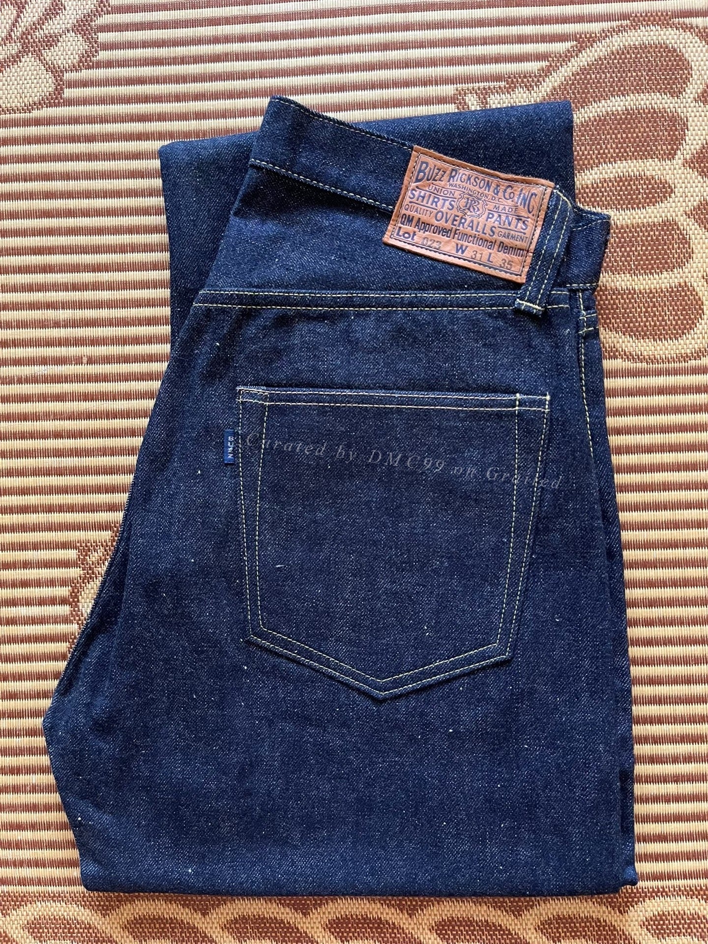 Buzz Rickson M43023 W31L35 Jeans