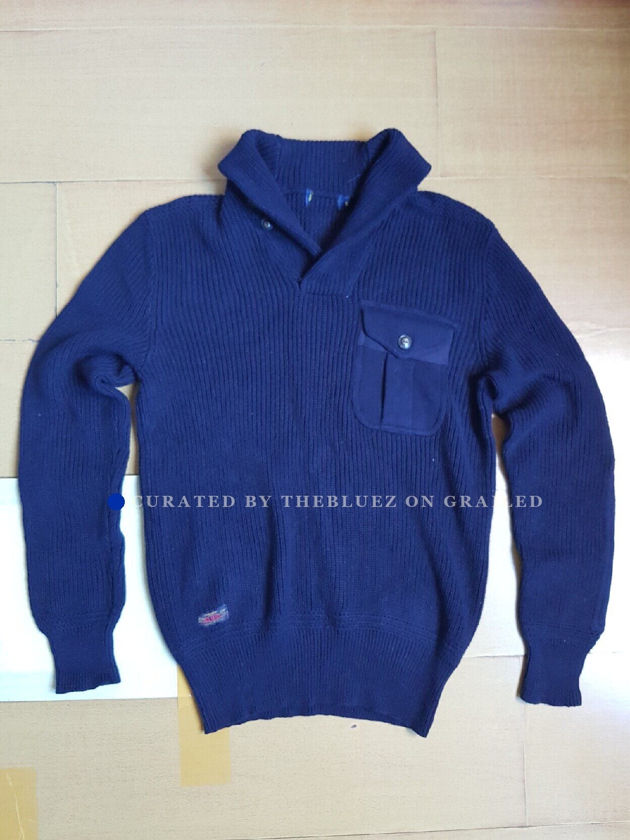 RRL Cotton Shawl Collar Sweater S