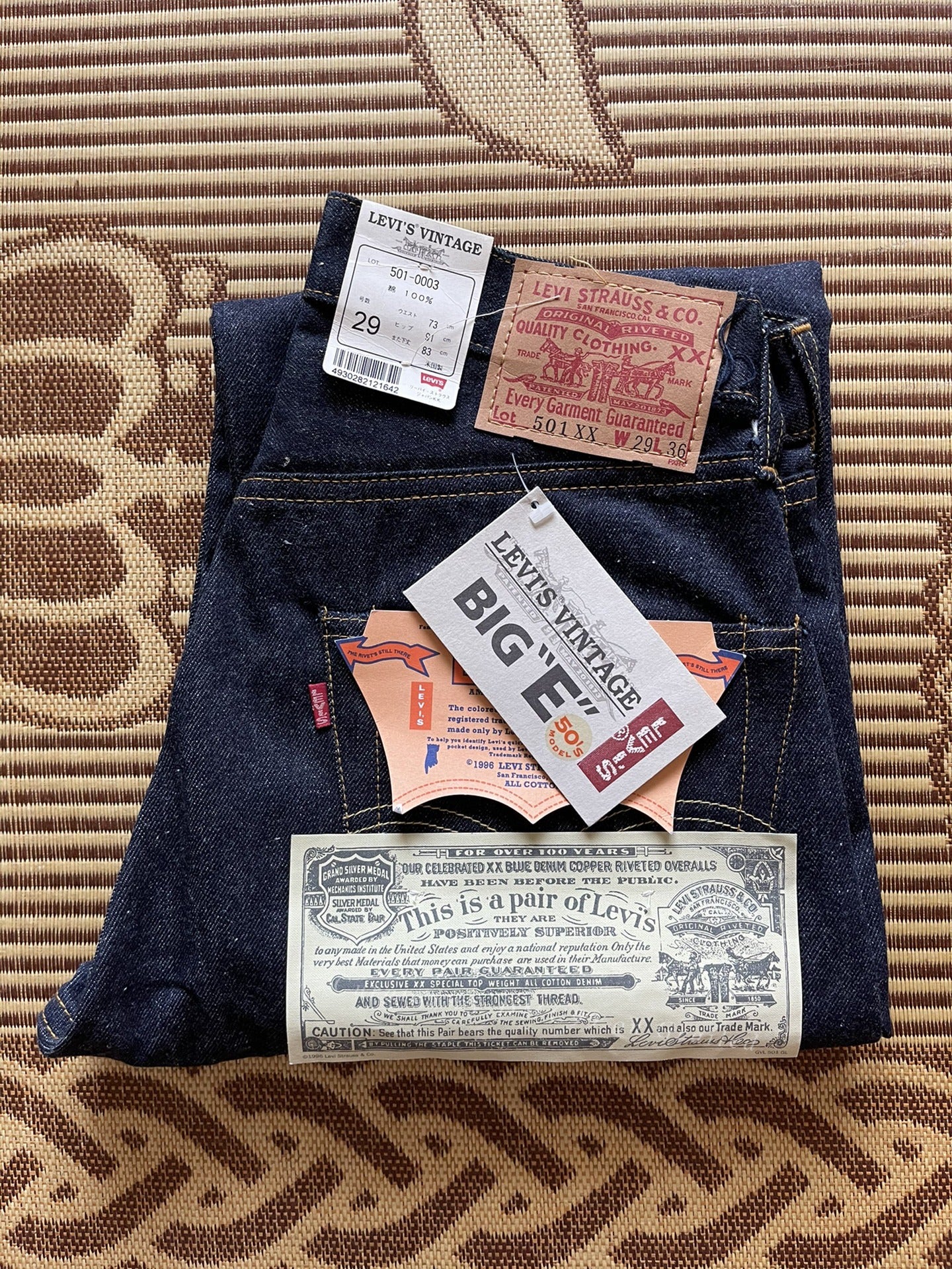 Levi's LVC 501 1955 Raw Denim Jeans