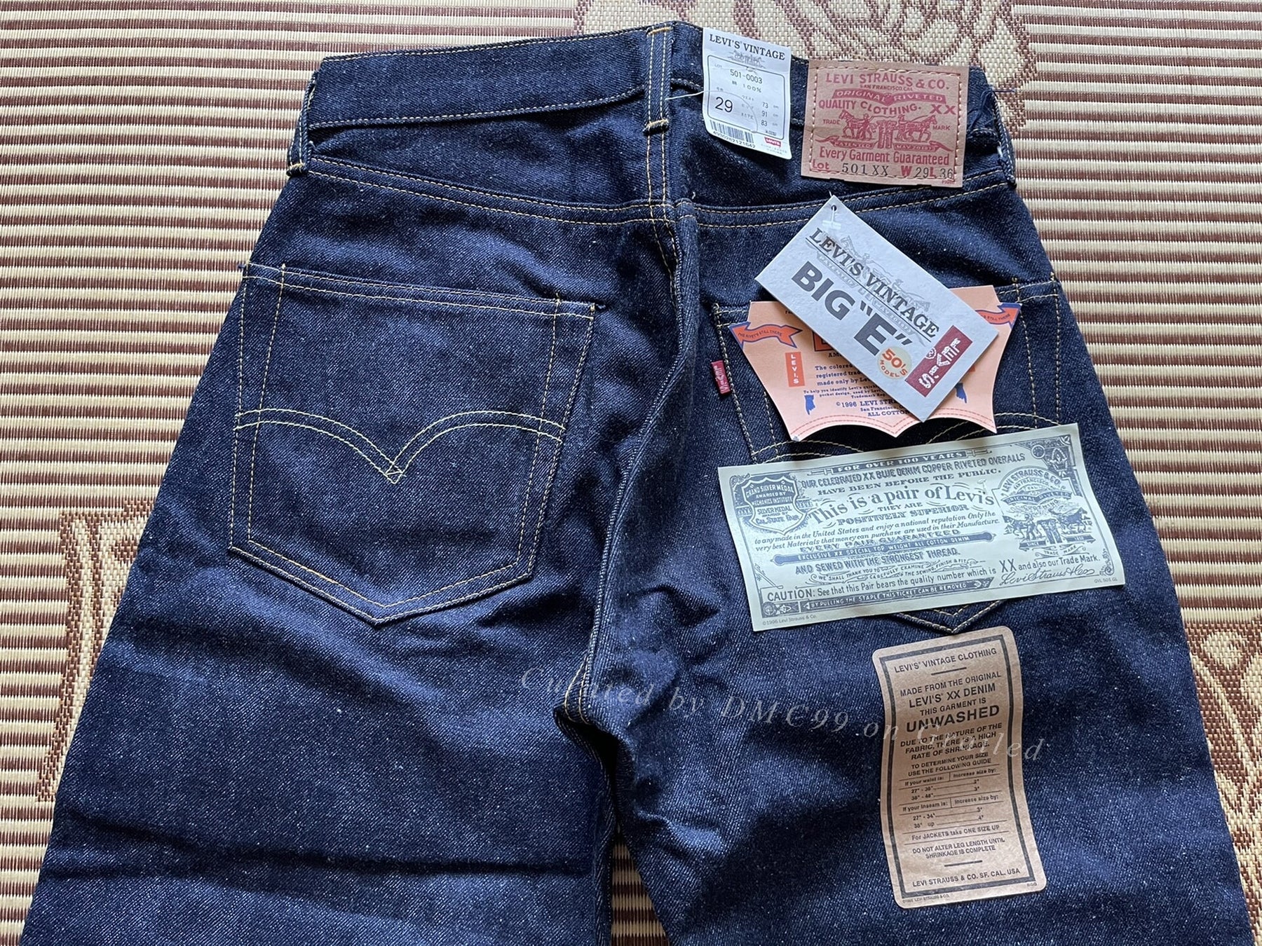 Levi's LVC 501 1955 Raw Denim Jeans