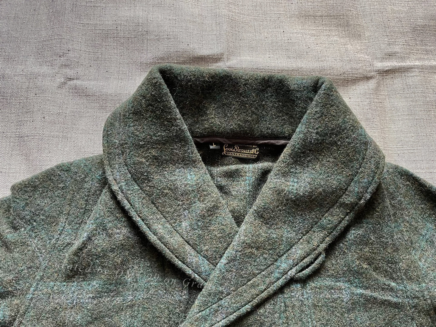 Levi's LVC Shawl Collar Wool Plaid Coat