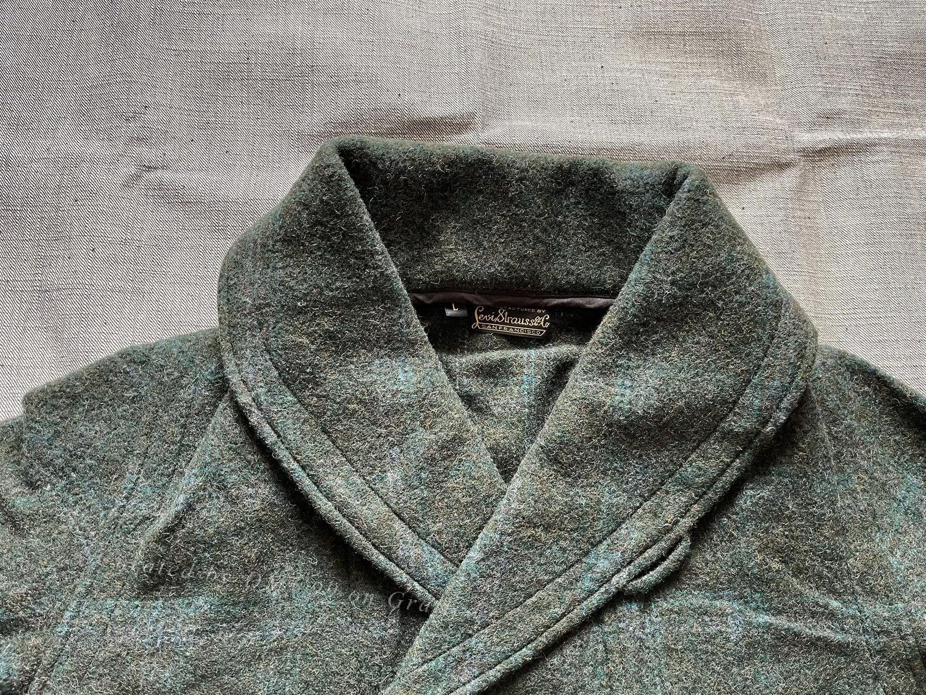 Levi's LVC Shawl Collar Wool Plaid Coat