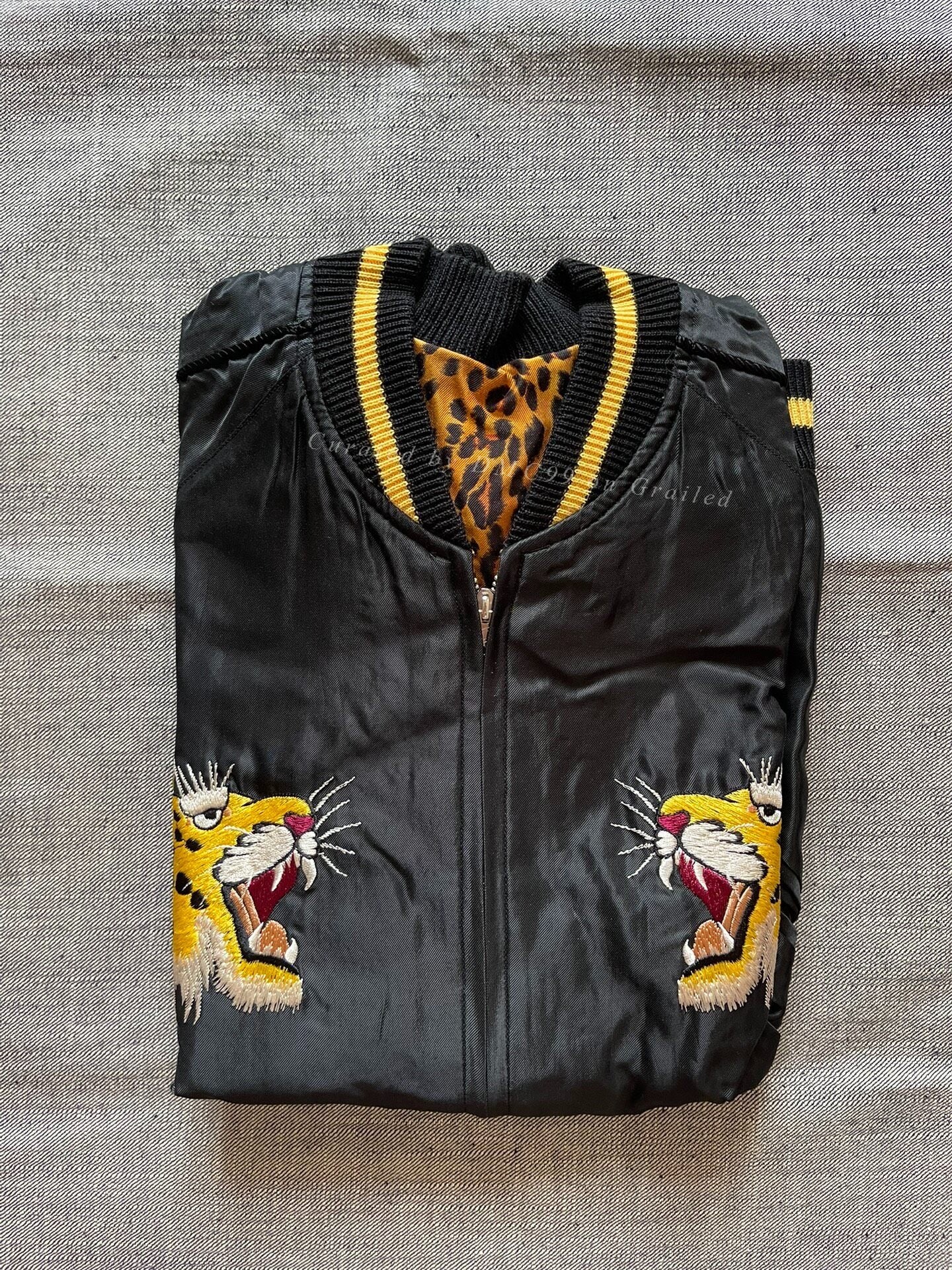 Toyo Beams Leopard Sukajan Embroidery Jacket