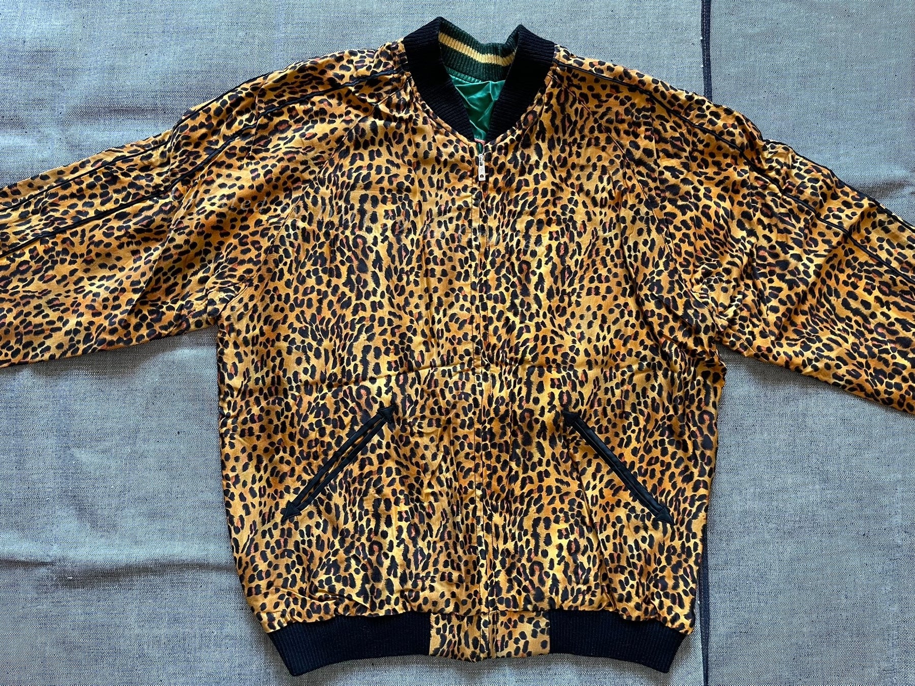 Toyo Beams Leopard Souvenir Embroidery Jacket