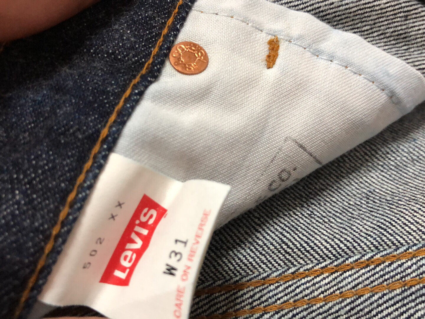 LVC Levi's 502 J22 Raw Denim Jeans