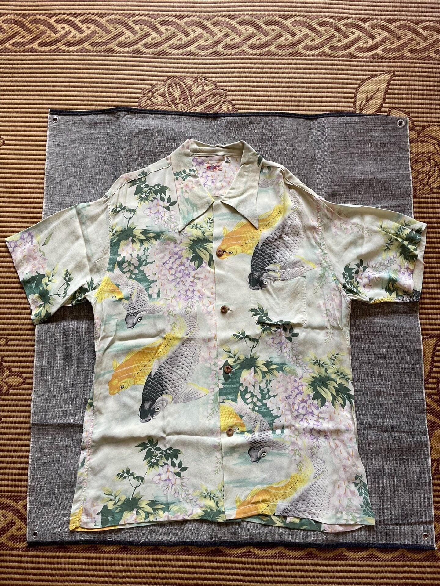 Sun Surf Koi Wisteria Hawaiian Shirt