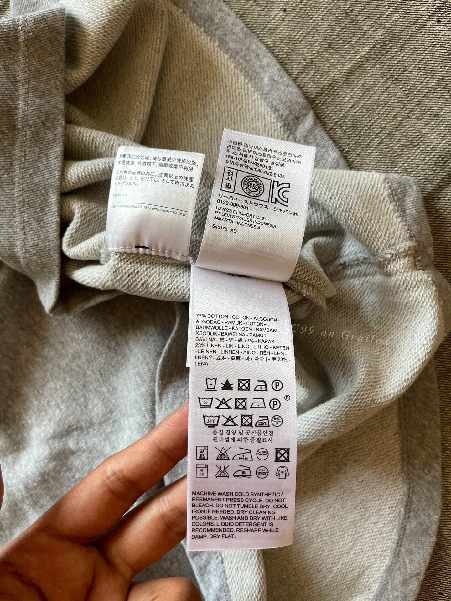 Levis LVC Cotton-Linen Short-Sleeve Tee