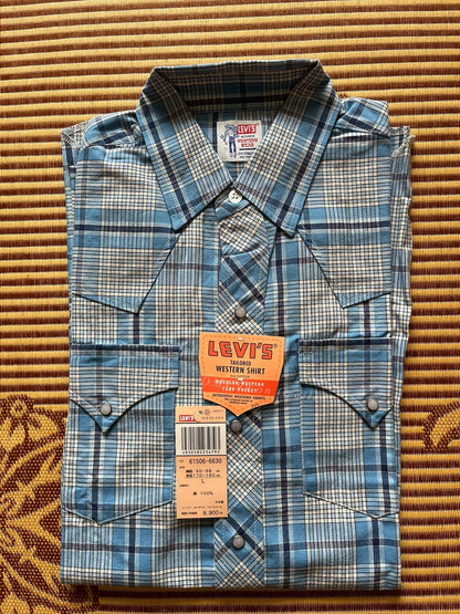 Levi's LVC Blue Plaid Long Sleeve Shirt