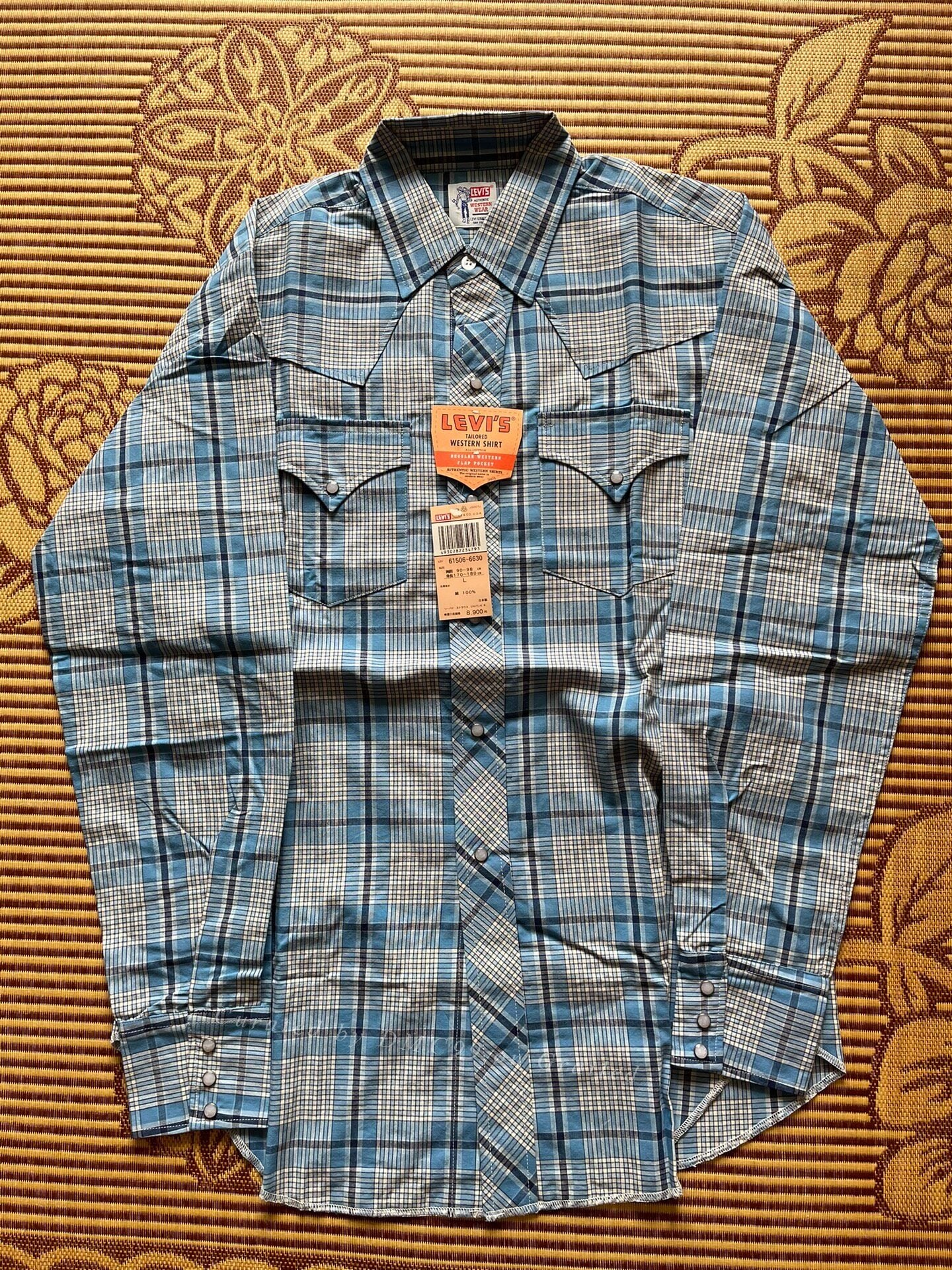 Levi's LVC Blue Plaid Long Sleeve Shirt