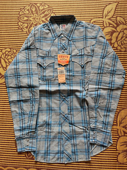Levi's LVC Blue Plaid Long Sleeve Shirt