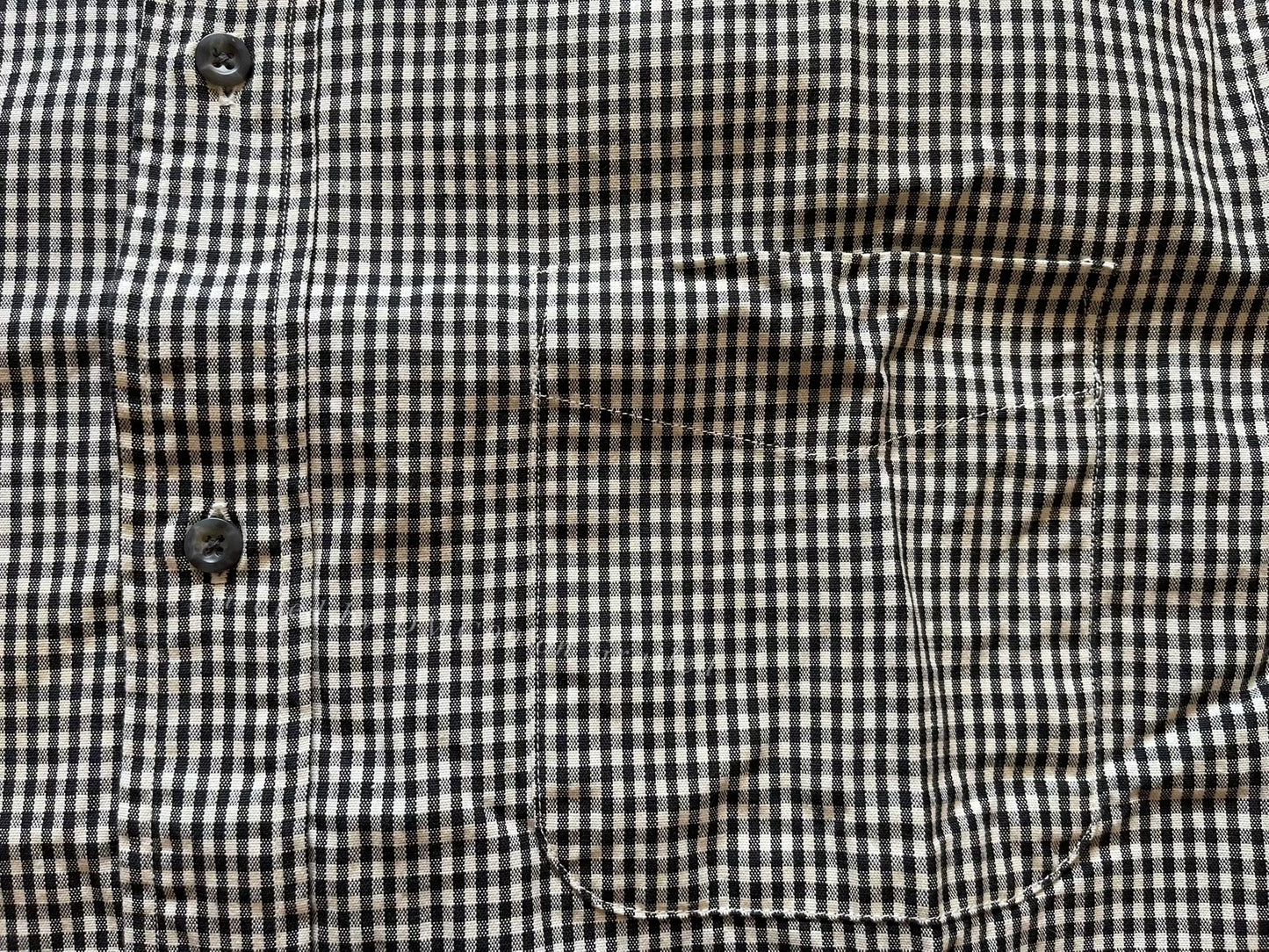 Levi's LVC Black White Check Cotton Shirt L