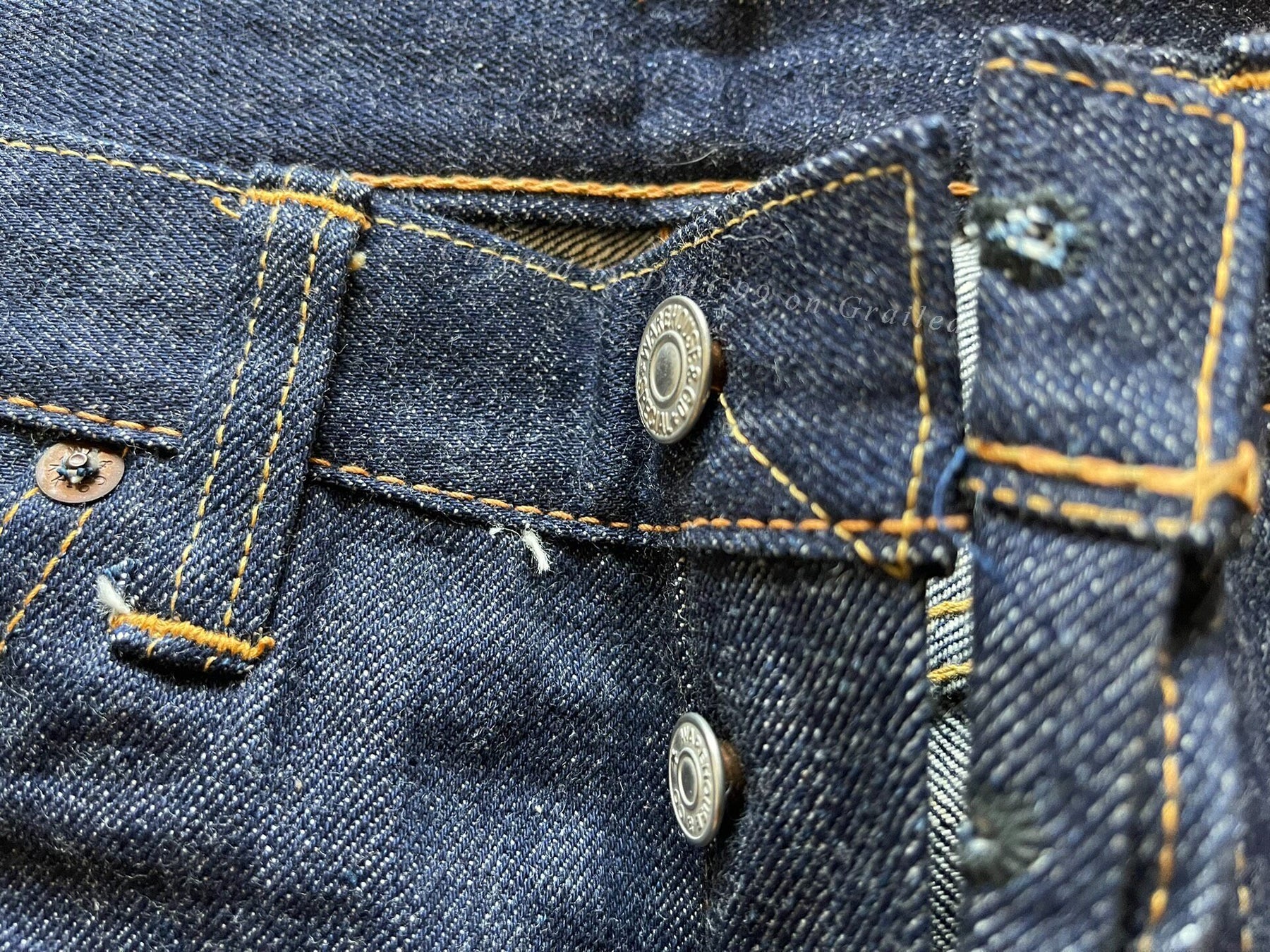 Warehouse Big W Twin Raw Denim Jeans