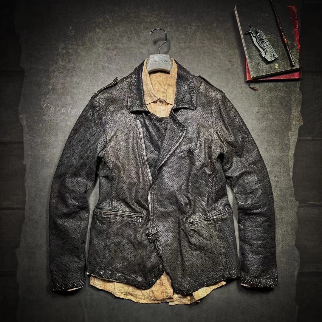 Giorgio Brato Laser Perforated Leather Jacket