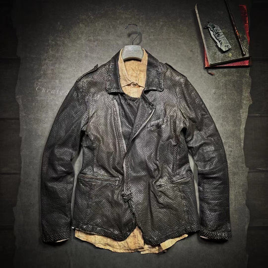 Giorgio Brato Laser Perforated Leather Jacket