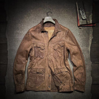 Giorgio Brato Men's Retro Leather Jacket