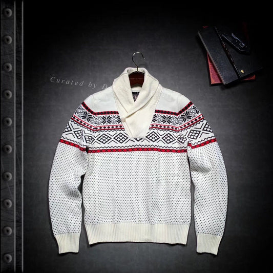 RRL Double-Layer Thick Cotton Sweater