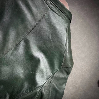 Giorgio Brato Men's Green Leather Jacket