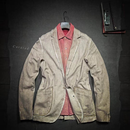 Giorgio Brato Men's Distressed Slim Leather Suit