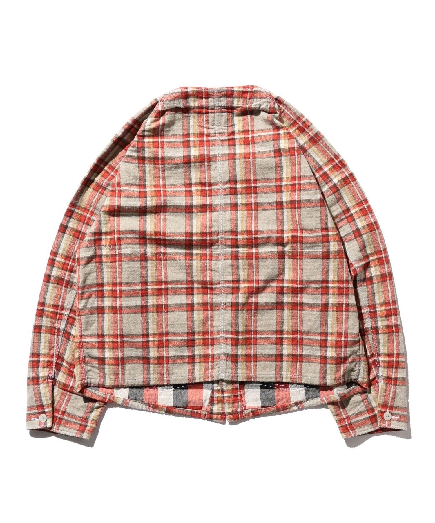 Beams Plus Red White Plaid Shirt Jacket