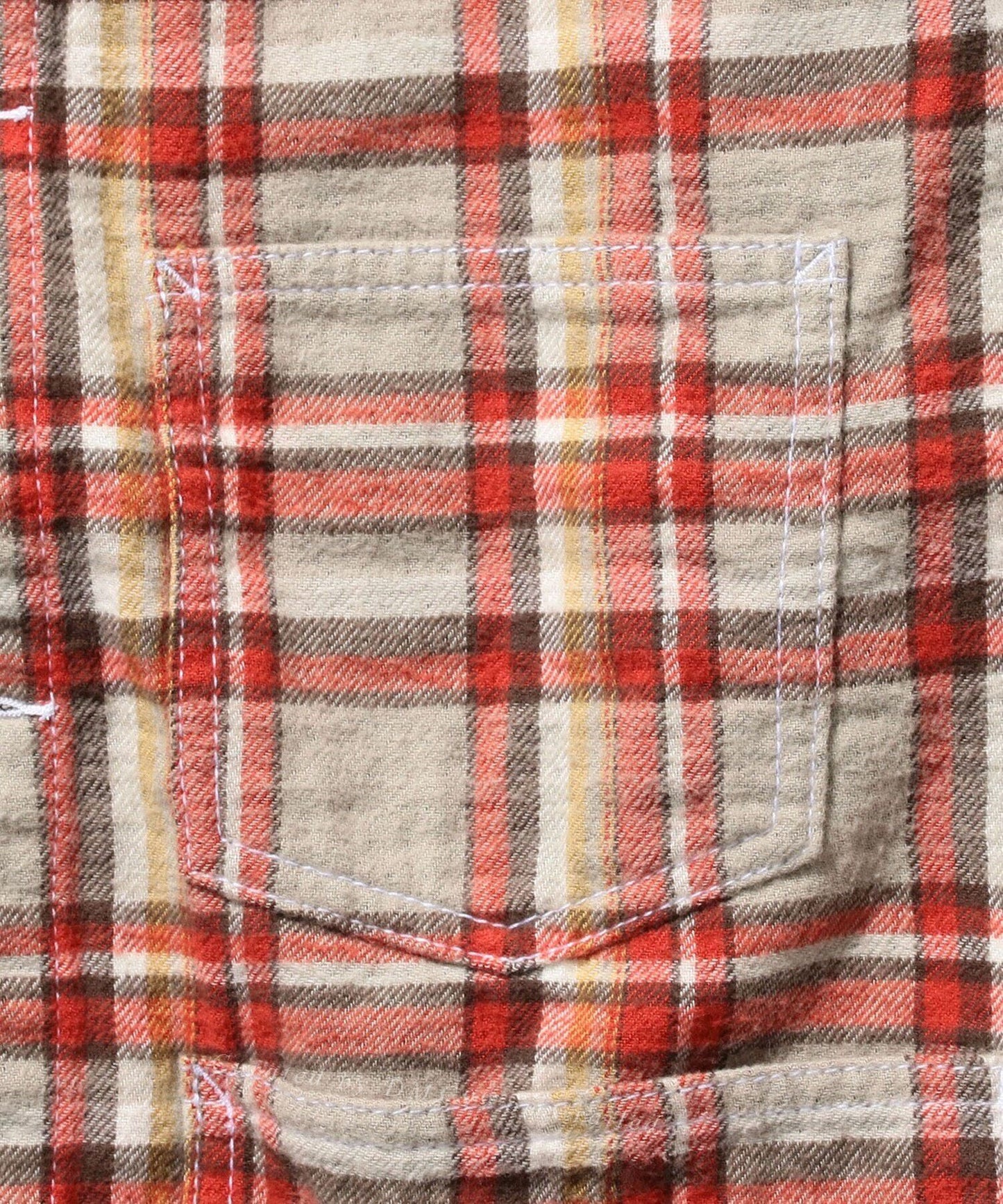 Beams Plus Red White Plaid Shirt Jacket