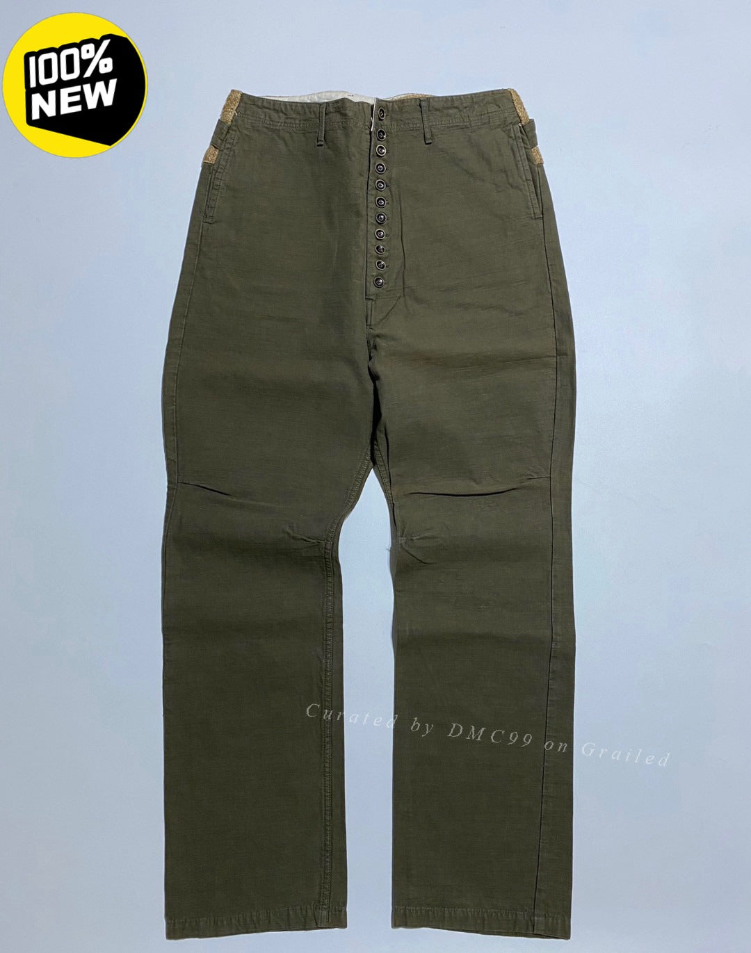 KAPITAL Cotton-Linen Spliced Riding Pants